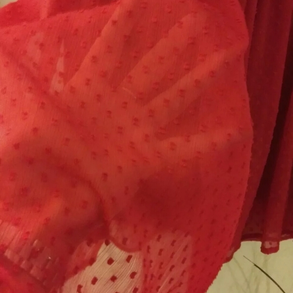 dELiAs Red Mesh and Lace Party Dress - Picture 14 of 16